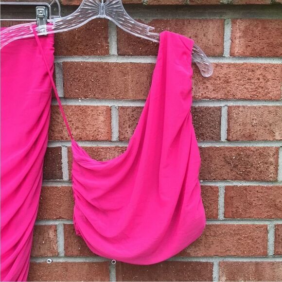 House Of Harlow 1960 2 Piece MIDI Skirt & Top Set Ruched Stretch Mesh sz xs - Picture 4 of 13